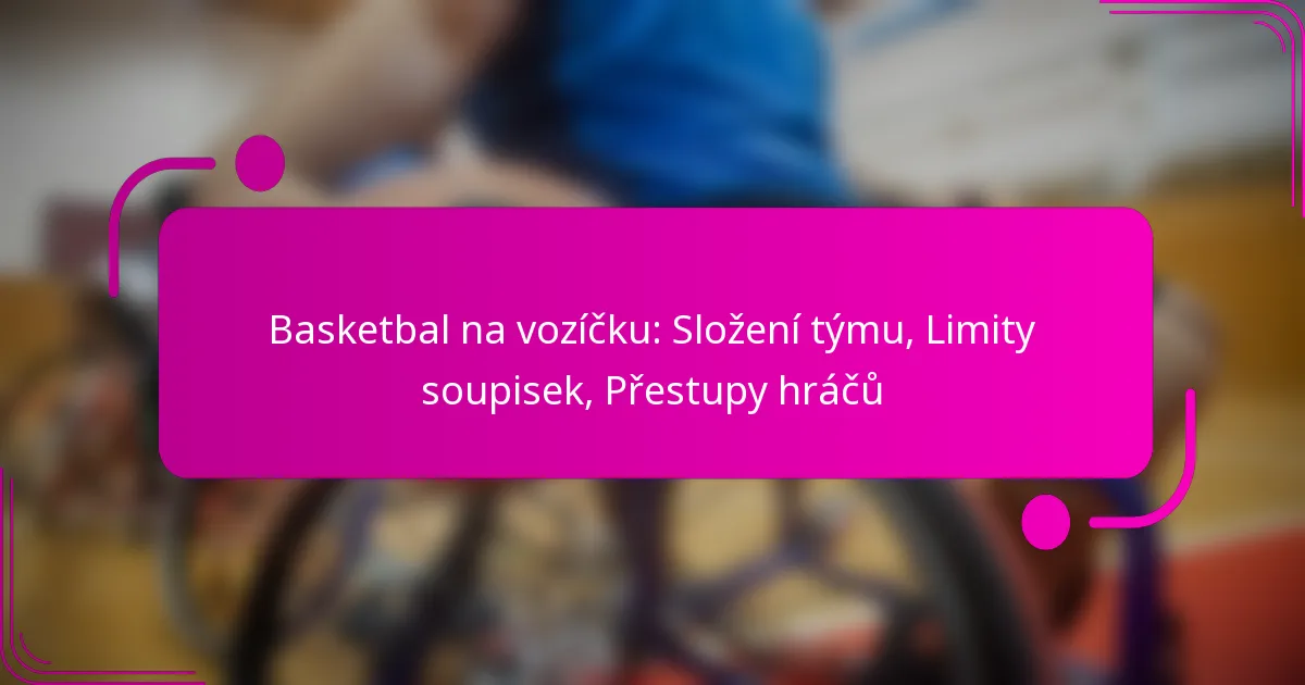 Basketbal na vozíčku: Složení týmu, Limity soupisek, Přestupy hráčů