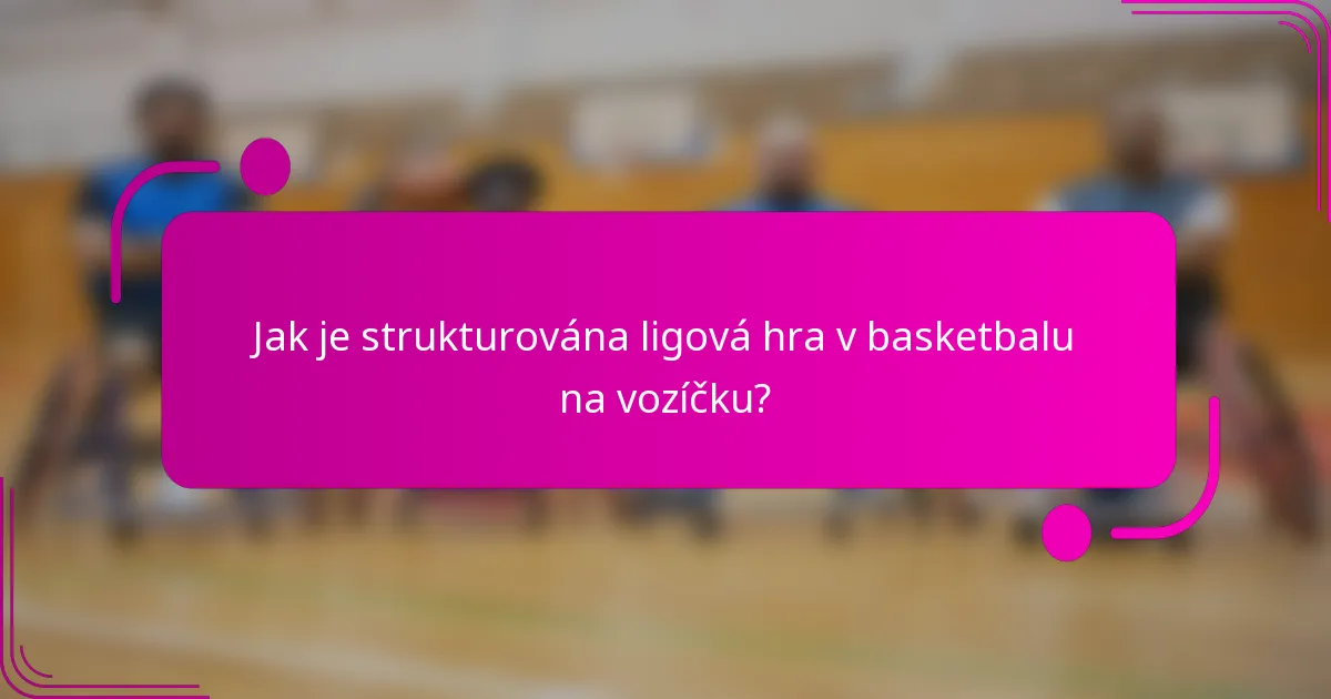 Jak je strukturována ligová hra v basketbalu na vozíčku?